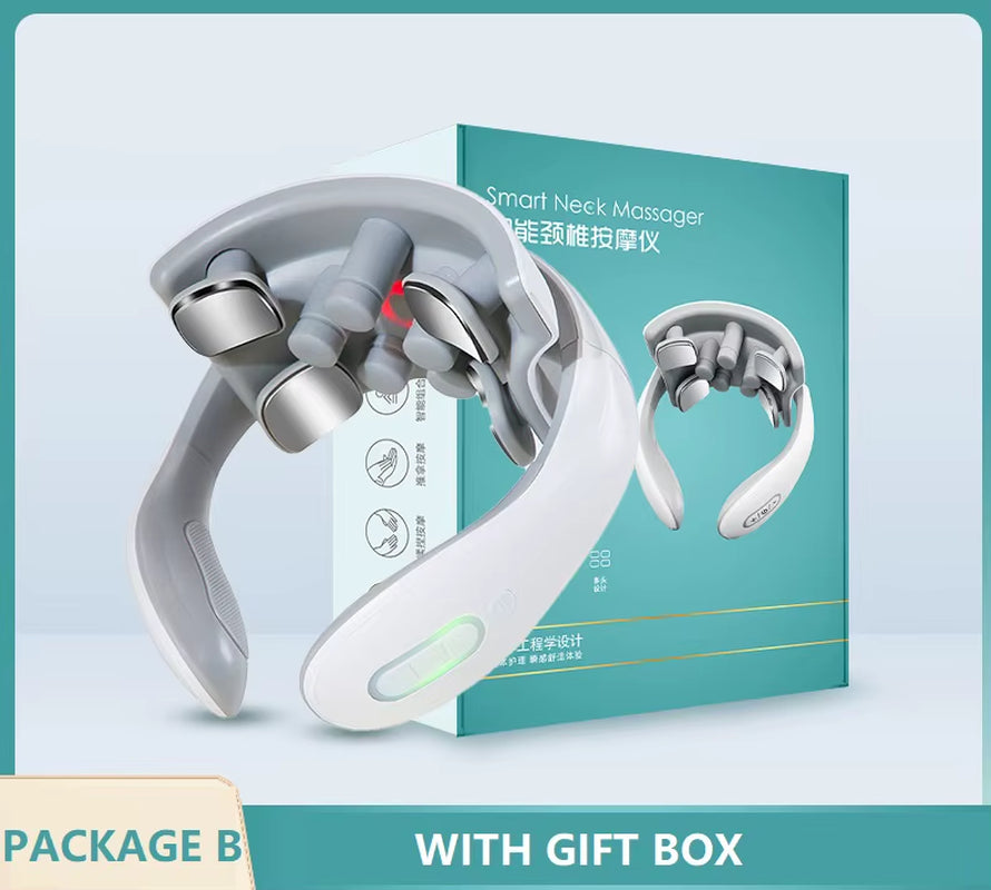 Back and Neck Smart Massage Instrument Shoulder Neck Massage Cervical Vertebra Health Care Vibrator Heating Relieve Pain Muscle
