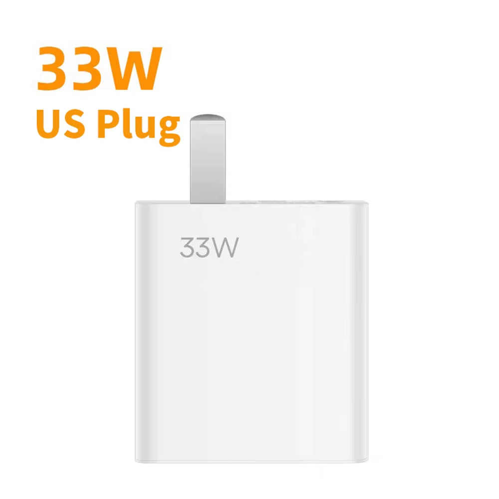 USB Fast Charger 33W Quick Charge EU/US Plug Phone Charger Adapter for Xiaomi Redmi K50 K30 K40 Iphone Samsung Fast Wall Charger